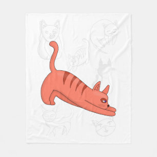 Time to Stretch Duvet Cover Fleece Blanket