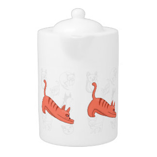 Time to Stretch Two-Tone Coffee Mug Teapot