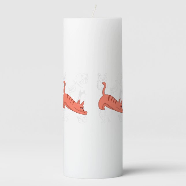 Time to Stretch Two-Tone Coffee Mug Teapot Pillar Candle (Front)
