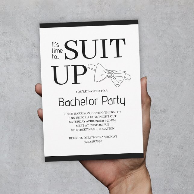 Time To Suit Up Custom Men Bachelor Party Invitation (Time To Suit Up Custom Men Bachelor Party Invitation
)