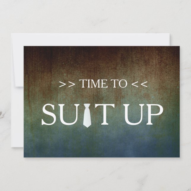 Time to Suit up   Invitation (Front)