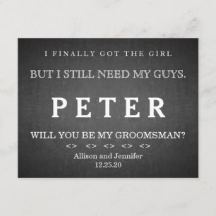 Time to Suitup Black Chalk Board Red Tie Invitation