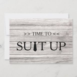 Time to Suitup White Background Invitation