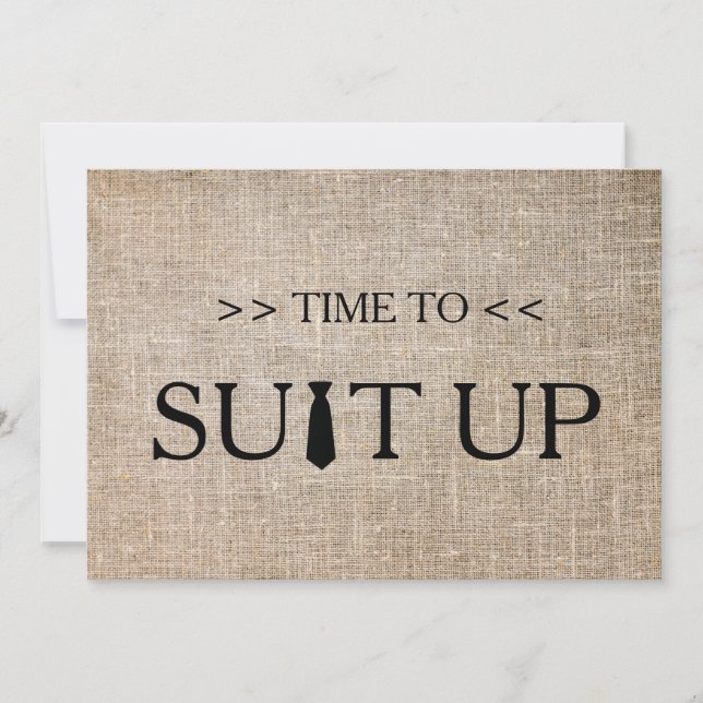 Time to Suitup White Background Invitation (Front)