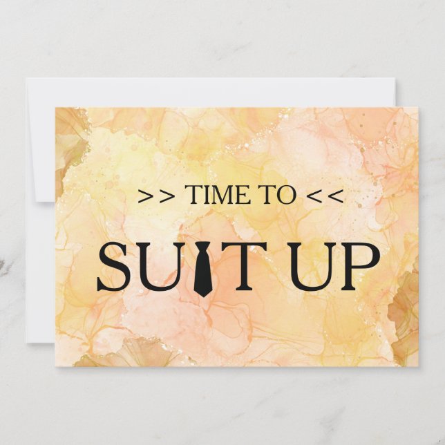 Time to Suitup White Background Invitation (Front)