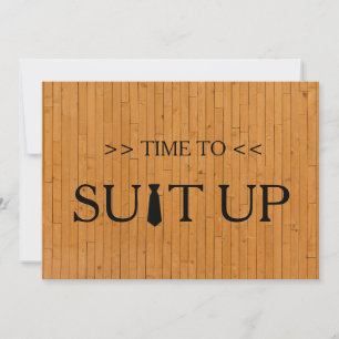 Time to Suitup White Background Invitation