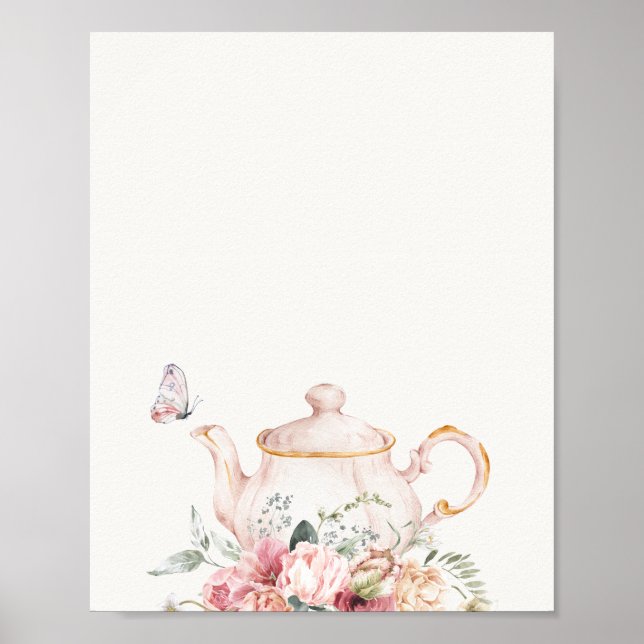 Time to Tea Bridal Shower Sign (Front)