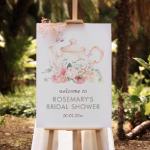 Time to Tea Bridal Shower Welcome Sign