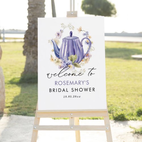 Time to Tea Bridal Tea Party Welcome Sign