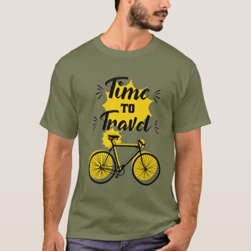 time to travel bicycle logo T_Shirt