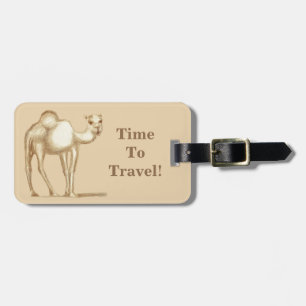 Time To Travel! Camel Luggage Tag