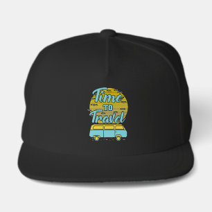Time To Travel Camper - Travel Quote Snap Back Hat