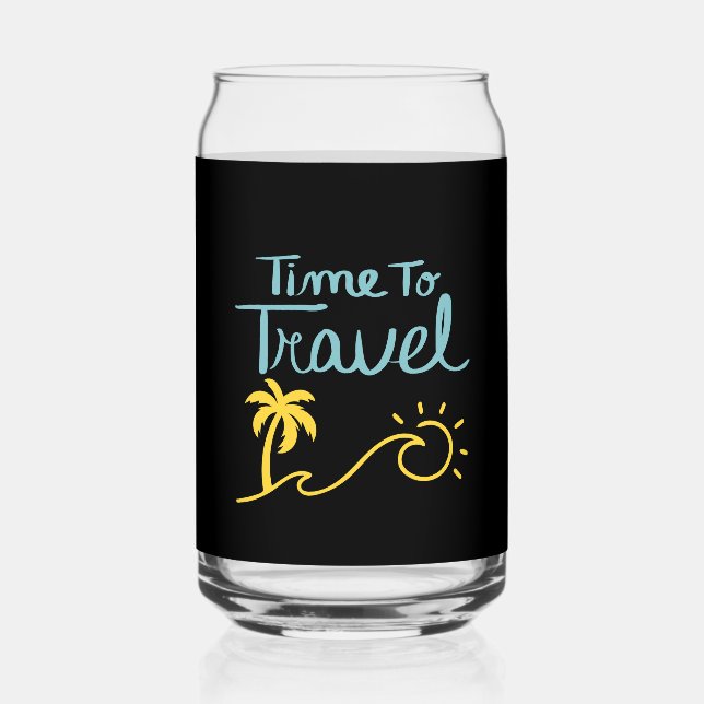 Time to Travel Can Glass (Front)