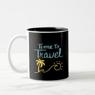 Time to Travel Two-Tone Coffee Mug