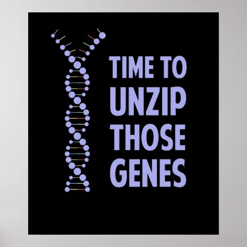 Time To Unzip Those Genetic Genes Poster