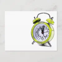 Retro style analog alarm clock, sketch vector illustration | Stock vector |  Colourbox