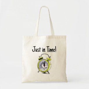 Time to Wake Up Yellow Alarm Clock Drawing Tote Bag