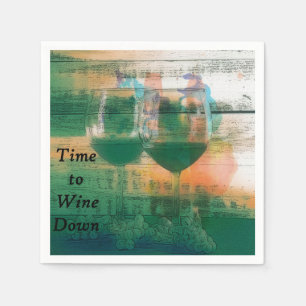 Time to Wine Down Cocktail Napkins
