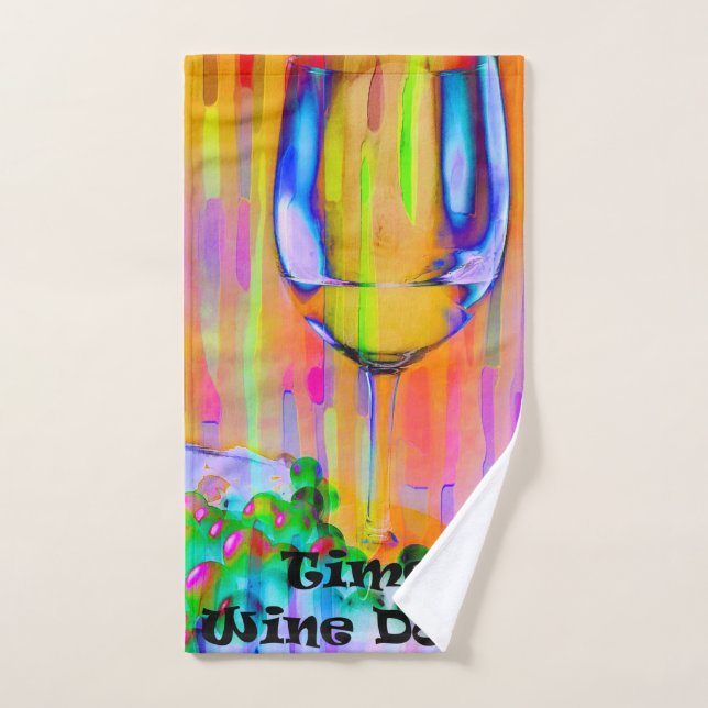 Time to Wine Down Hand Towel (Hand Towel)