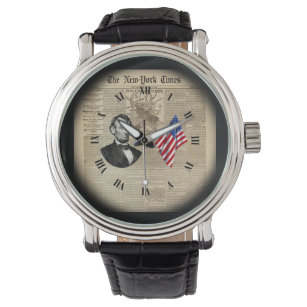 Time Travel~Abe Lincoln~American Flag~NY Times~    Watch