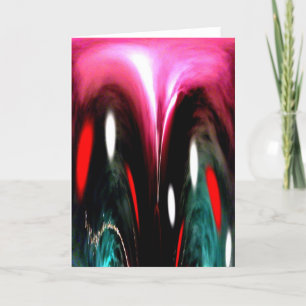Time travel abstract art holiday card