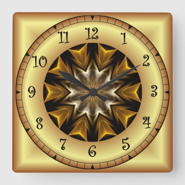 Time Travel ~ Avant-Garde Design TTA  01 ~  Square Wall Clock (Front)