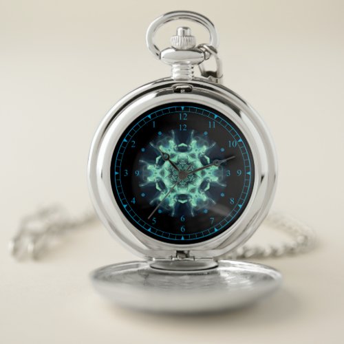 Time Travel  Blue Mist SpaceTime Continuum     Pocket Watch