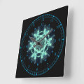 Time Travel ~ Blue Mist Space/Time Continuum ~ Square Wall Clock | Zazzle