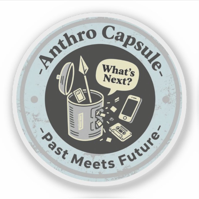 Time Travel Chaos in Anthro Capsule Tech Sticker (Front)