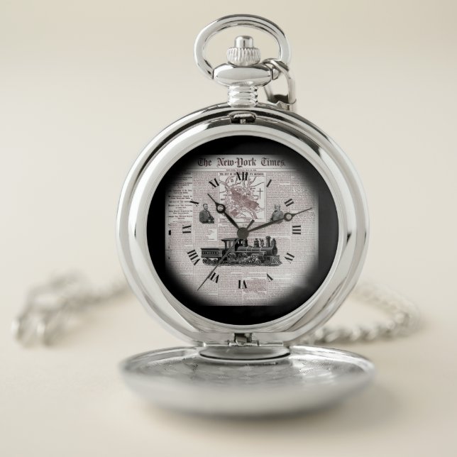 Time Travel ~ NY Times ~ May 13, 1862 ~ Richmond ~ Pocket Watch (Inside)