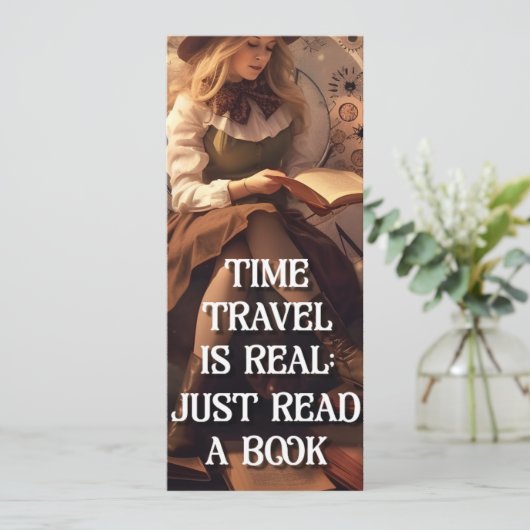 Time Travel: Read A Book Bookmark (Standing Front)