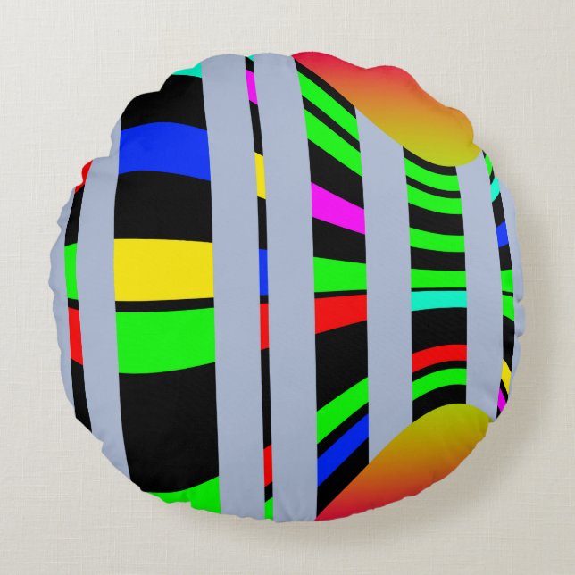 Time travel round pillow (Front)