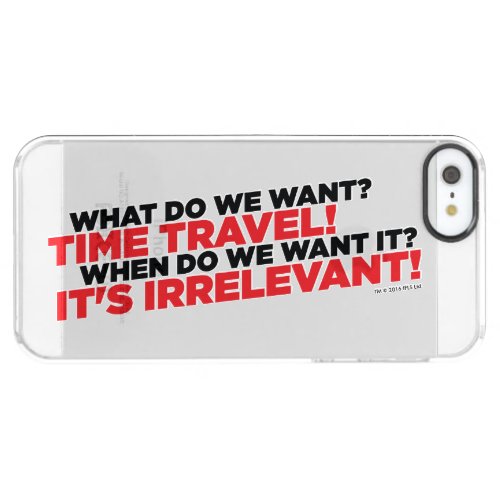 Time Travel Clear iPhone SE55s Case