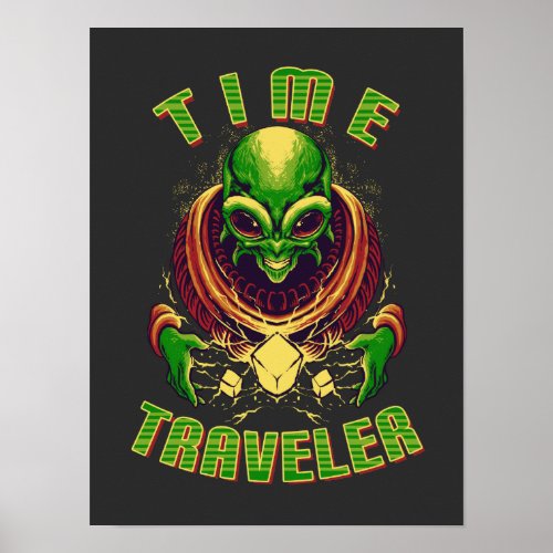 Time Traveler Alien Cryptid Paranormal Poster