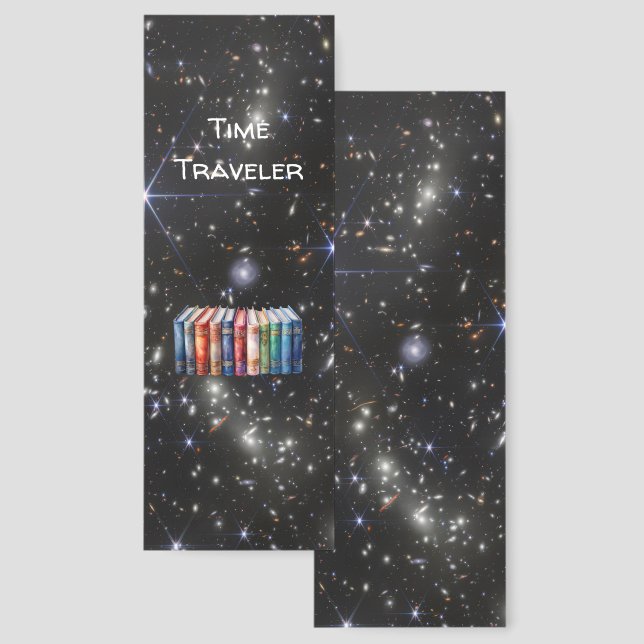 Time Traveler Book Club Customizable Text Bookmarks (Front & Back)