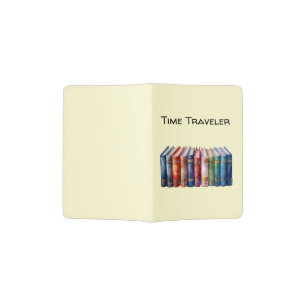 Time Traveler Book Club Customizable Text Passport Holder