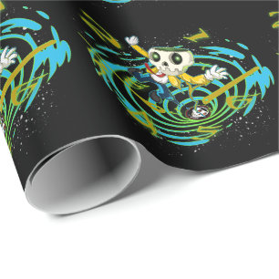Time Traveler Cute Skull Wrapping Paper