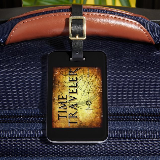 Time Traveler Luggage Tag (Front Insitu 2)