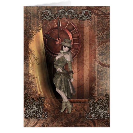 Time Traveler Steampunk Pinup (Front)