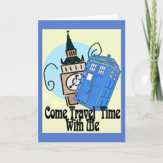 Time Traveler Valentine Holiday Card