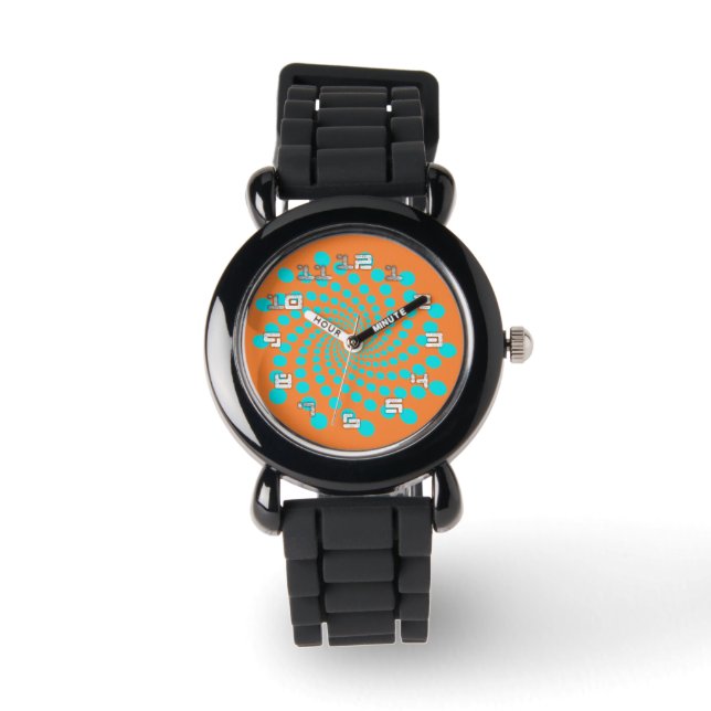Time Travelers Cool Kids Watch in Orange (Front)
