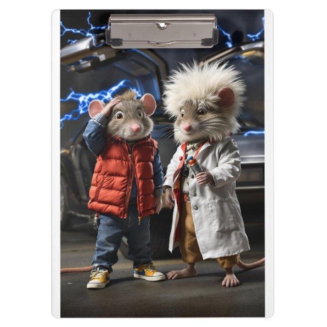 Time-Traveling Mice: Back to the Future Clipboard (Front)