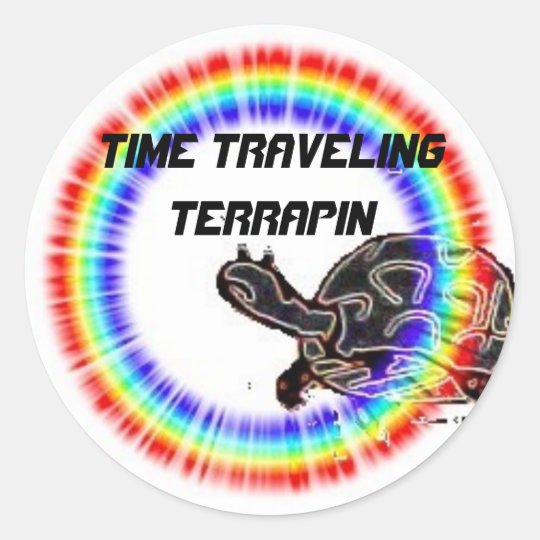 Time Traveling Terrapin Classic Round Sticker