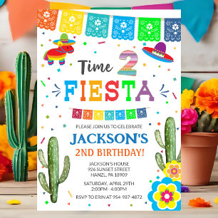 Time Two Fiesta Mexican 2nd Birthday Invitation