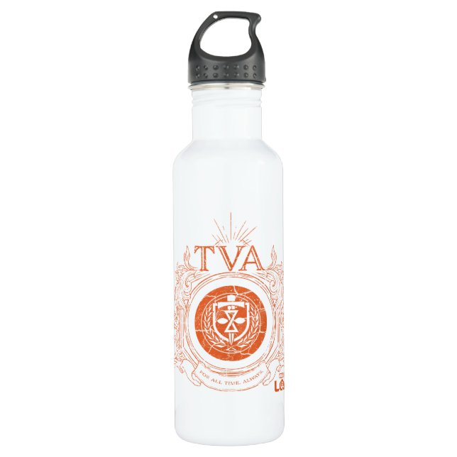 Time Variance Authority Crest Stainless Steel Water Bottle (Front)