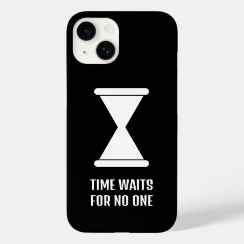 Time waits for no one hourglass sand clock quote  Case_Mate iPhone 14 case