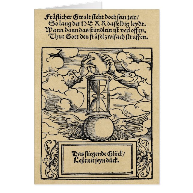 Time Waits For No One Sepia Greeting Card (Front)