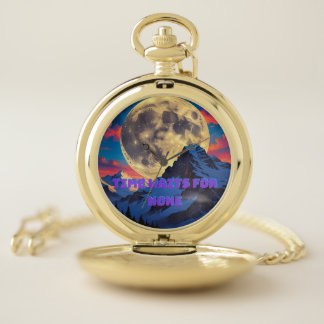 Time Waits for None" Wall Clock – Bold Minimalist Pocket Watch