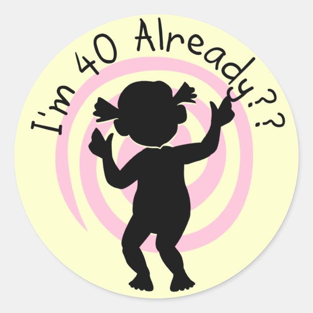 Time Warp 40 Already Tshirts and gifts Classic Round Sticker (Front)