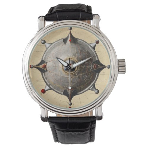 Time Warp Elegance Wrist Watch with 3D UFO Emble